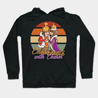 Checkmate with Charm - Royal Chess Couple Design Hoodie